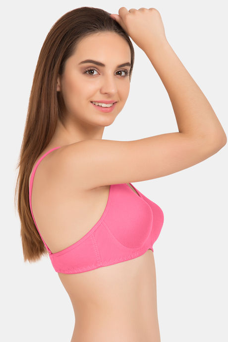 Tweens Double Layered Non-Wired Full Coverage T-Shirt Bra - Baby Pink — image 3